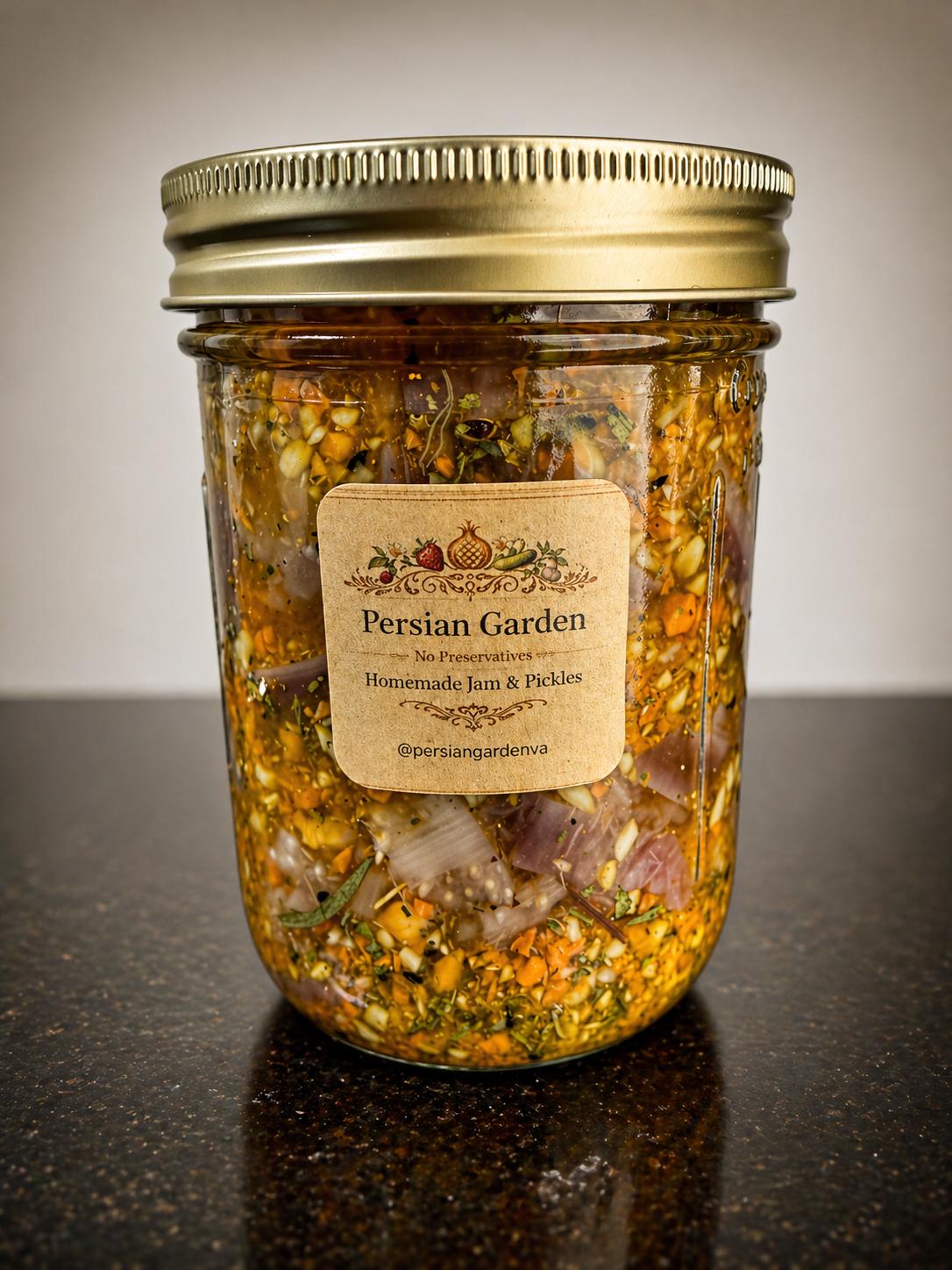 Eggplant Pickles — Persian Garden torshi bademjan